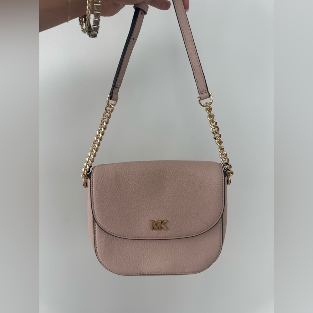 Michael Kors Blush Crossbody Bag with Gold Chain